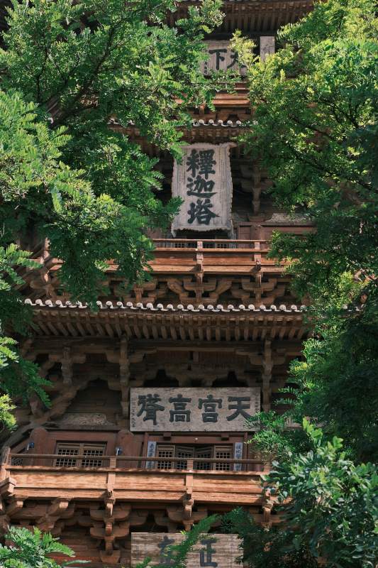 古塔隐绿 释迦天宫高赞图片