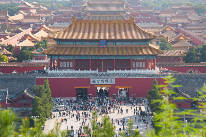 故宫全景 游人如织图片
