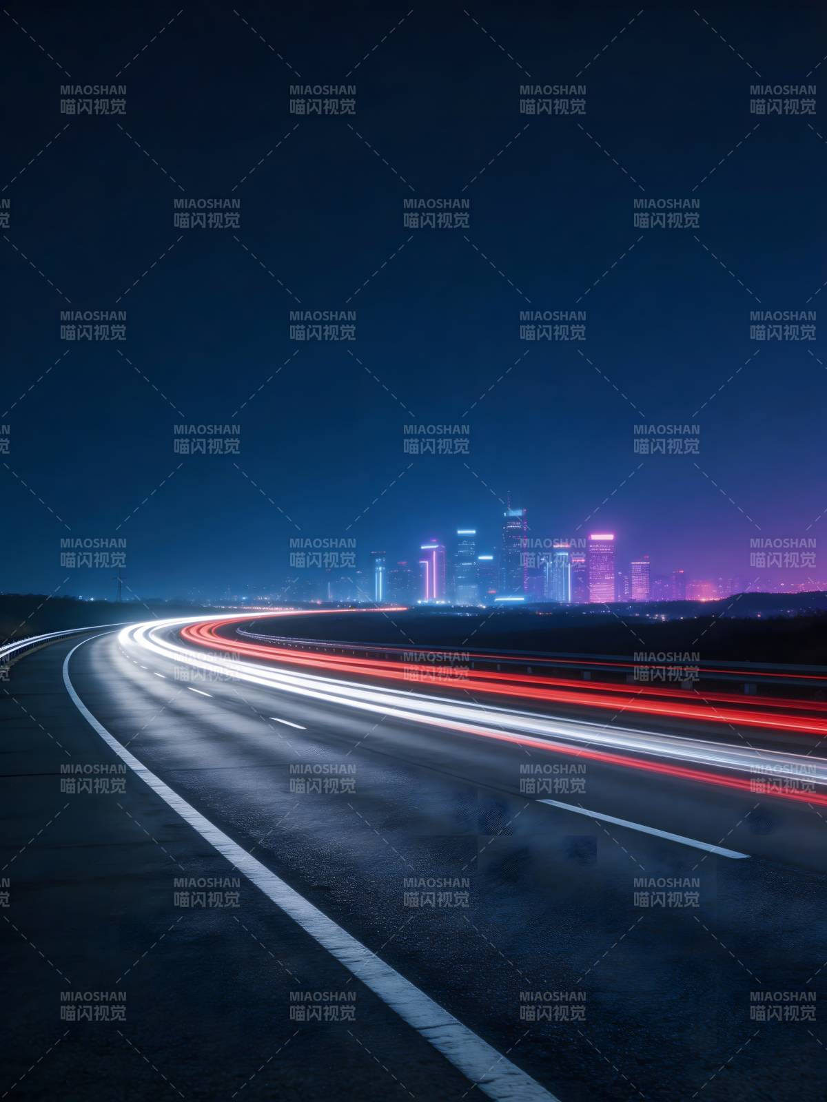 夜路流光 城影如梦图片