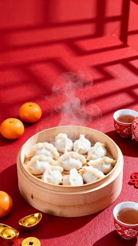 蒸饺飘香 年味满满图片