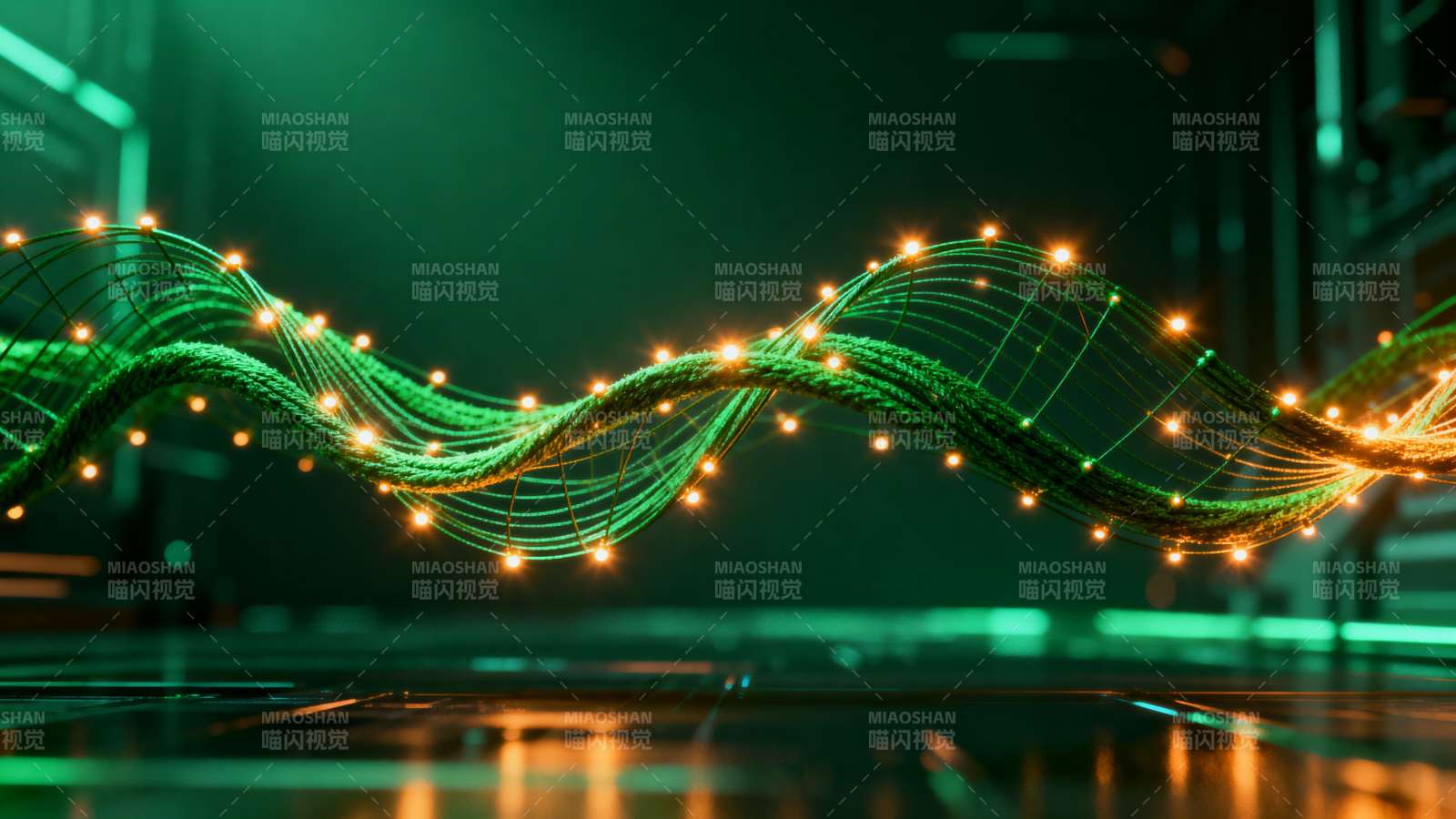 绿光流转 星点跃动未来图片