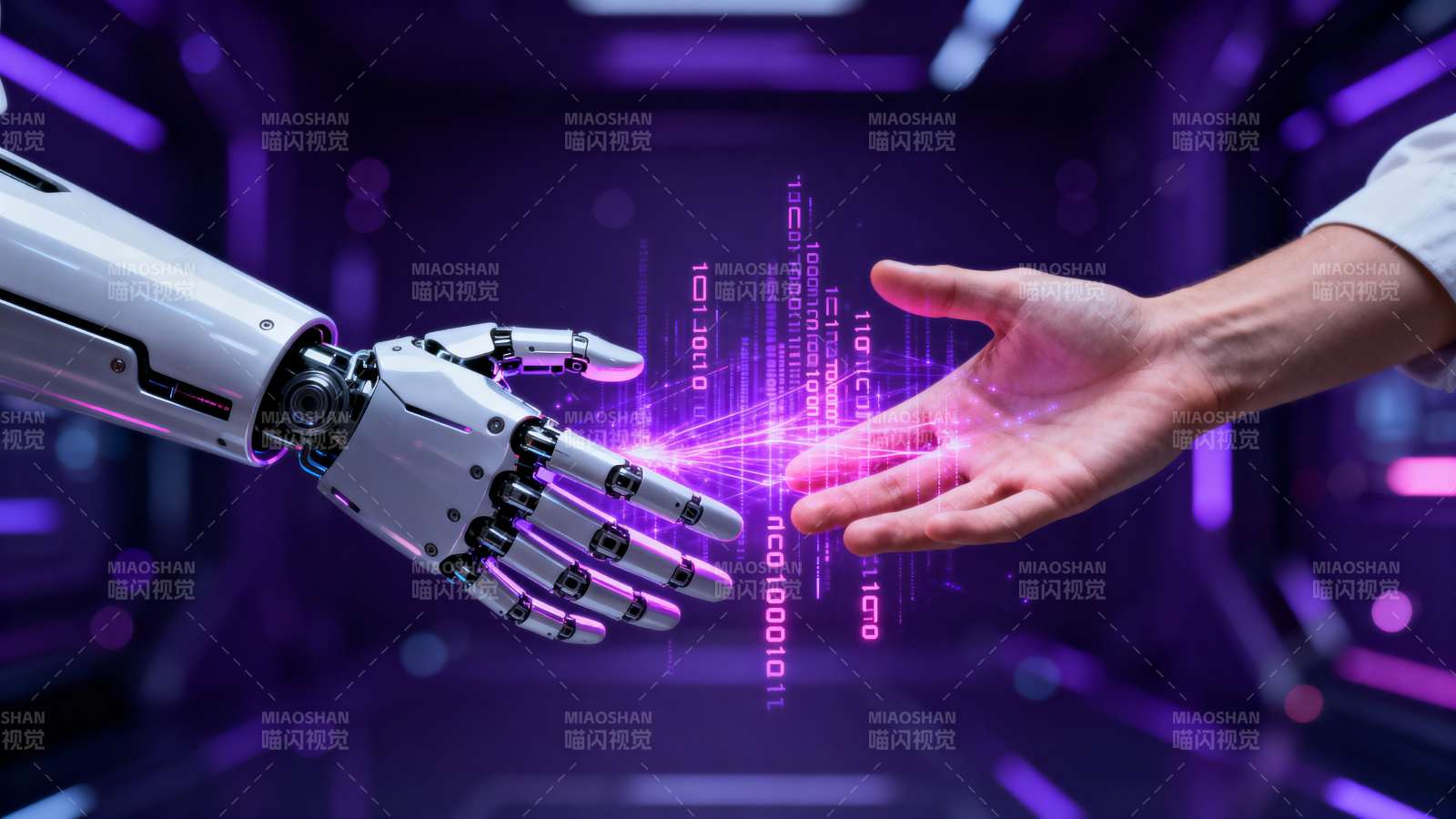 人机握手 智启未来图片