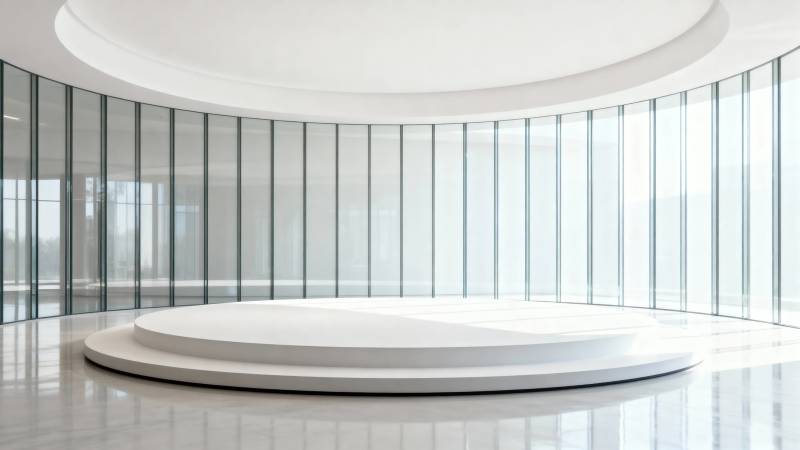 现代圆形展厅空间图片