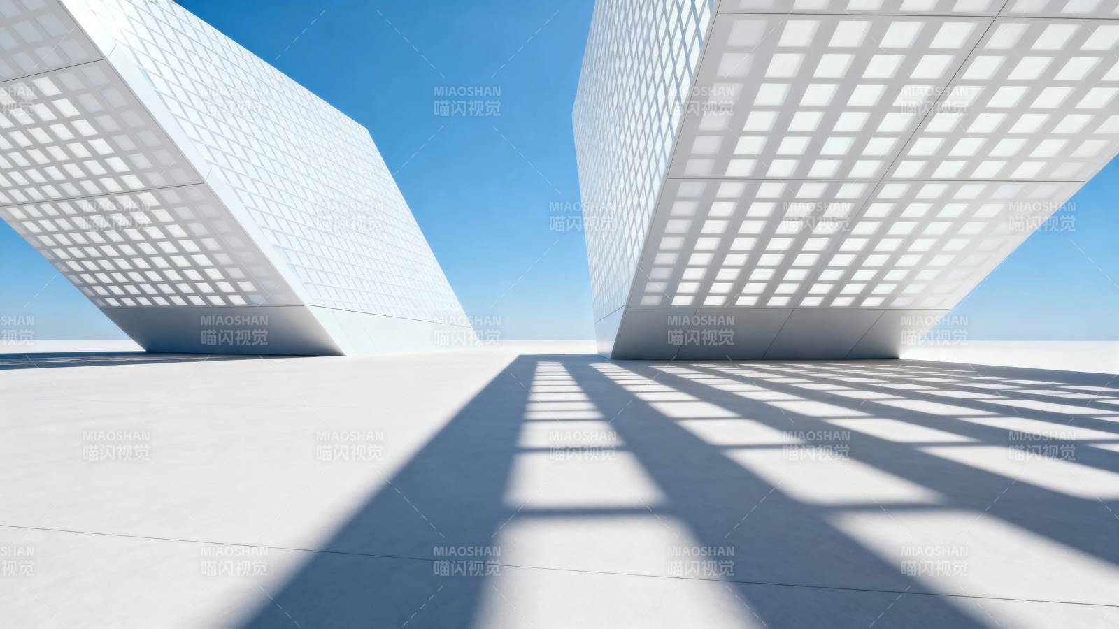 现代建筑光影交错之美图片