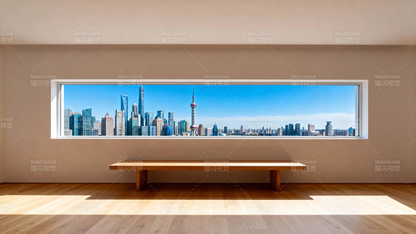 窗景 上海天际线全景图片