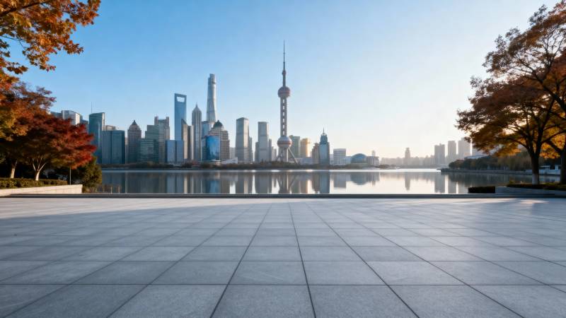 秋映上海天际线图片