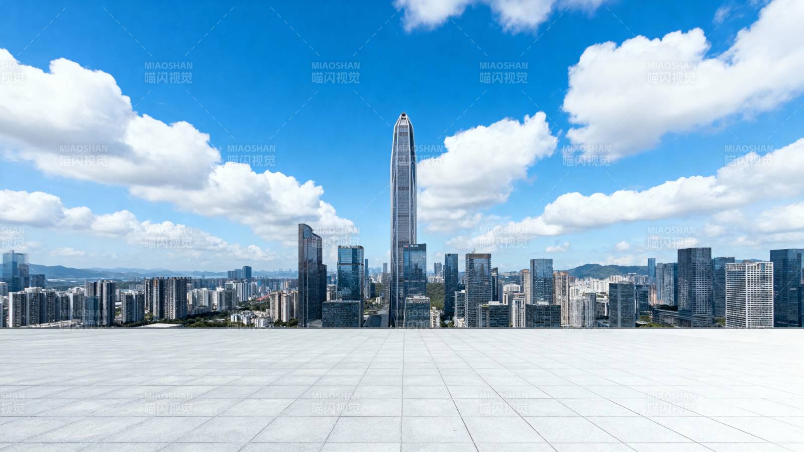 深圳天际线 晴空万里图片