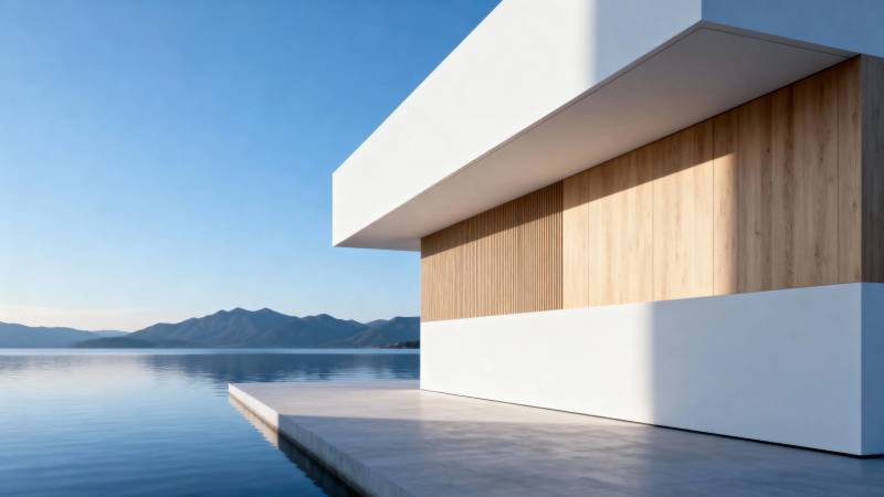 湖景现代建筑图片