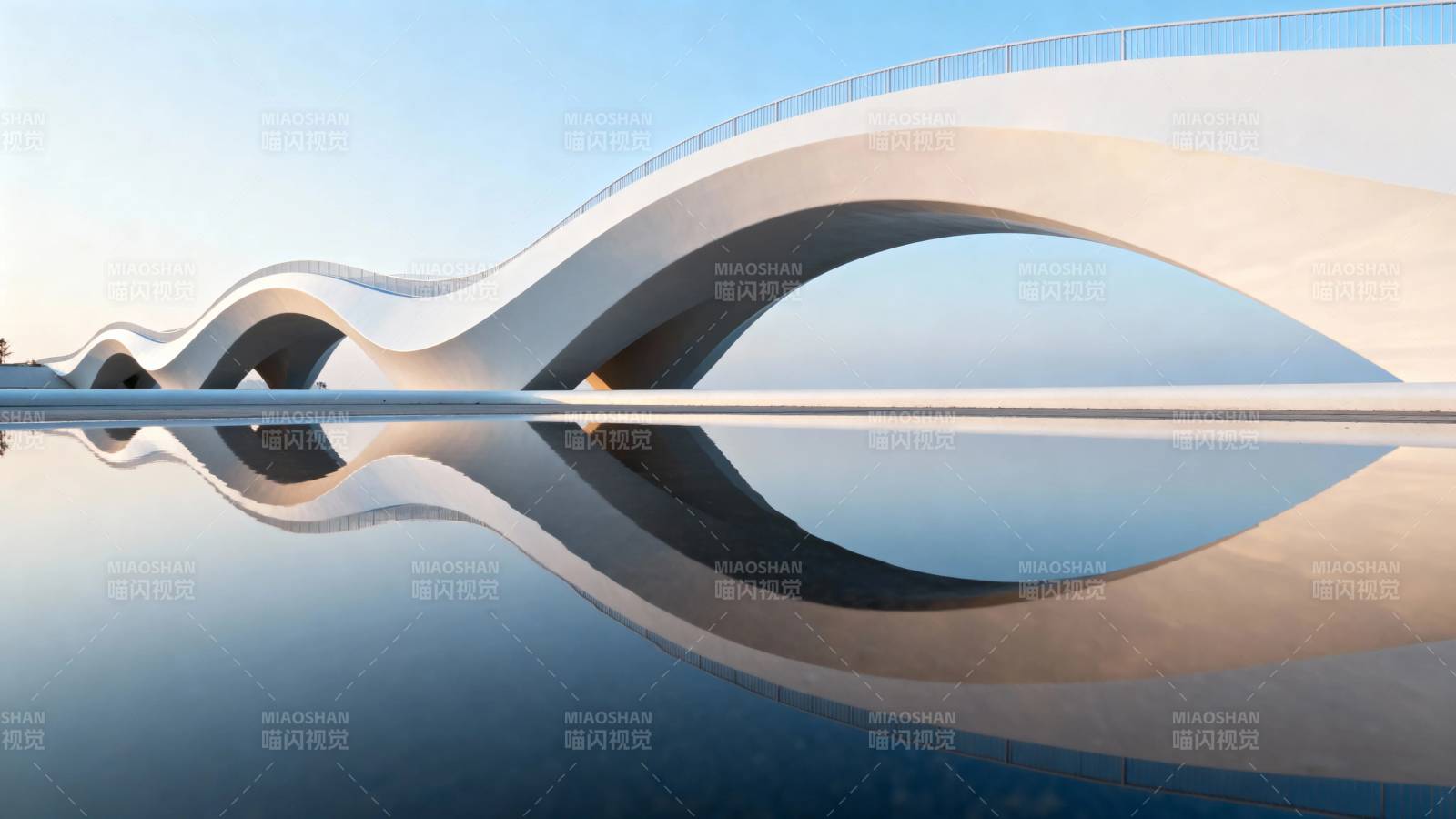水镜之桥 未来曲线美学图片