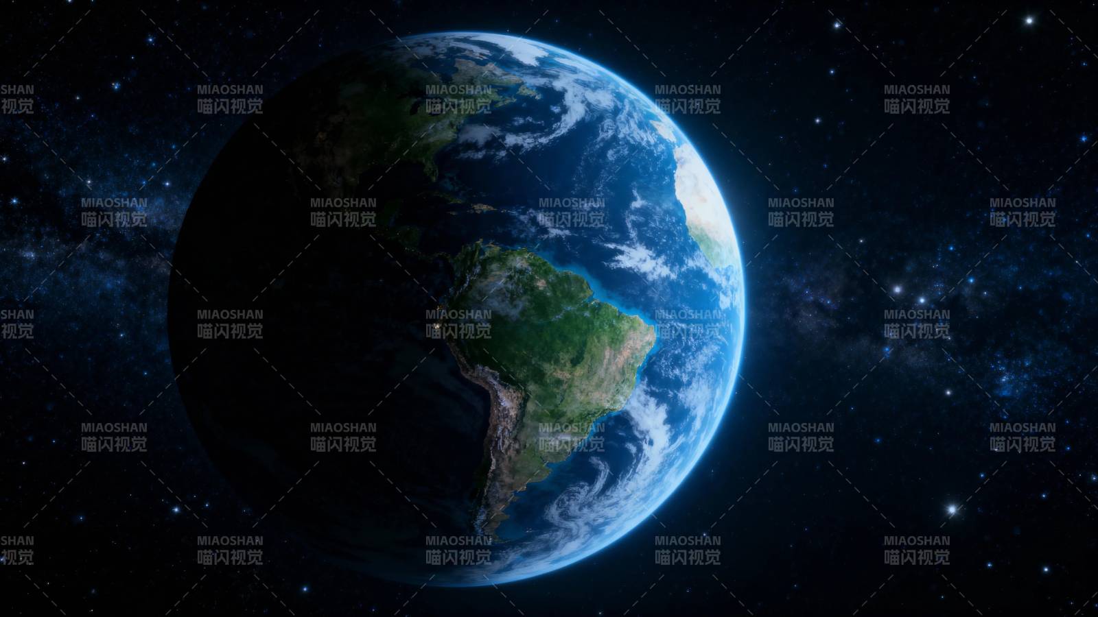 地球悬浮于星空之中图片
