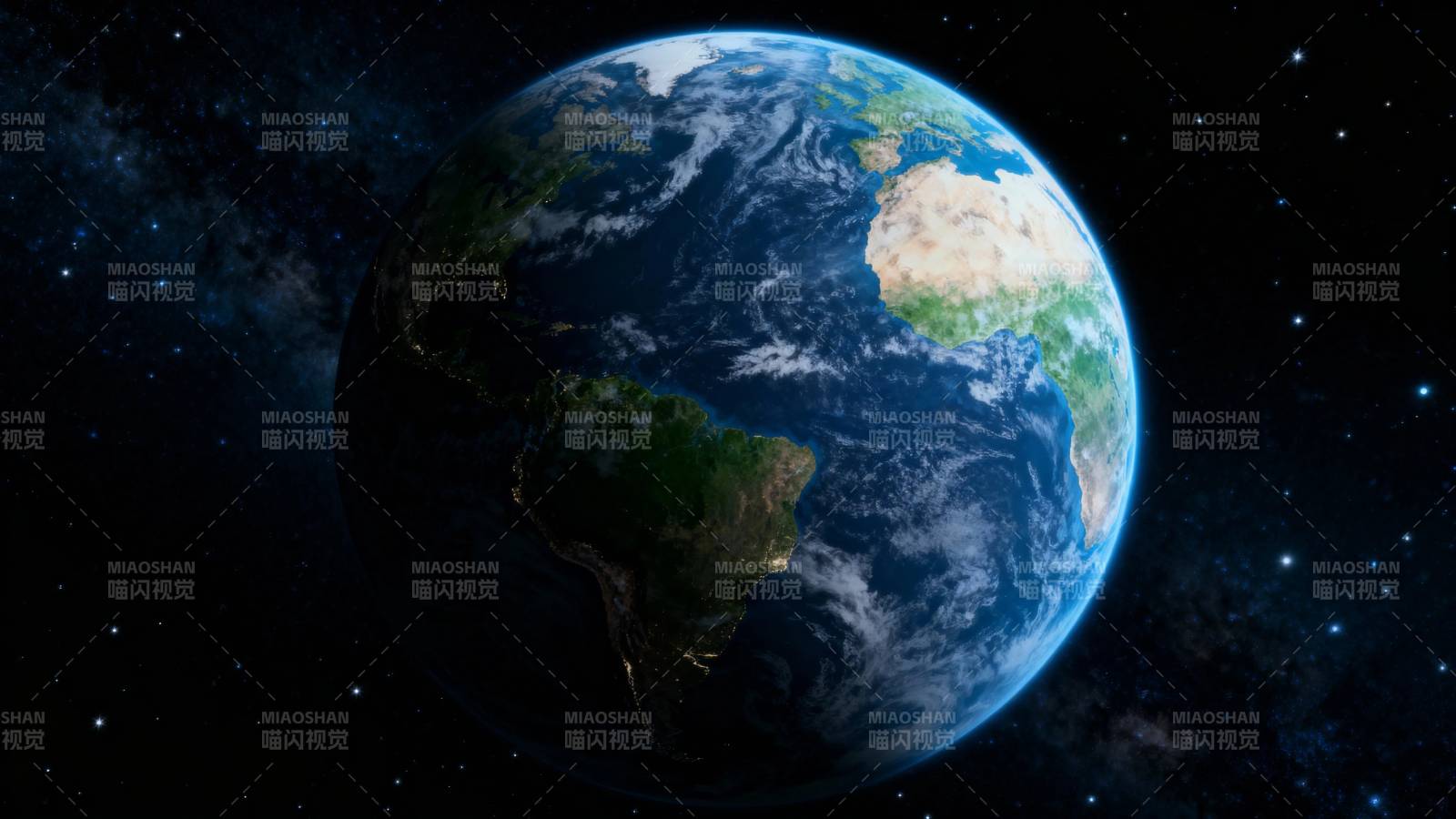 地球悬浮于星空之中图片