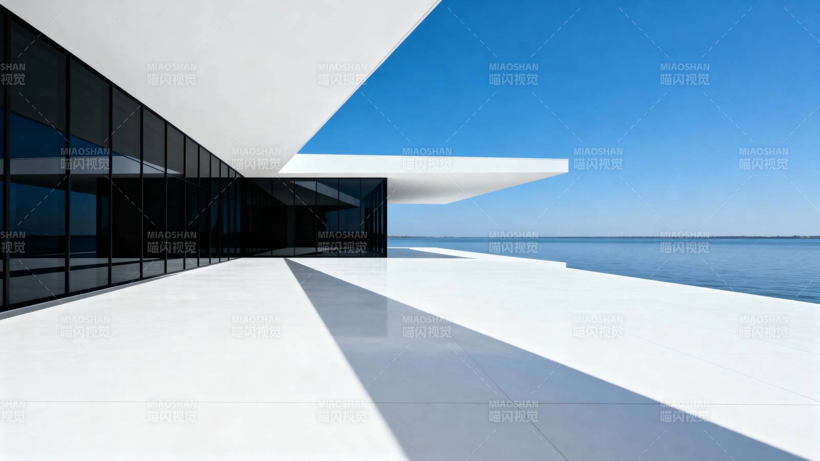 现代建筑临海极简风图片