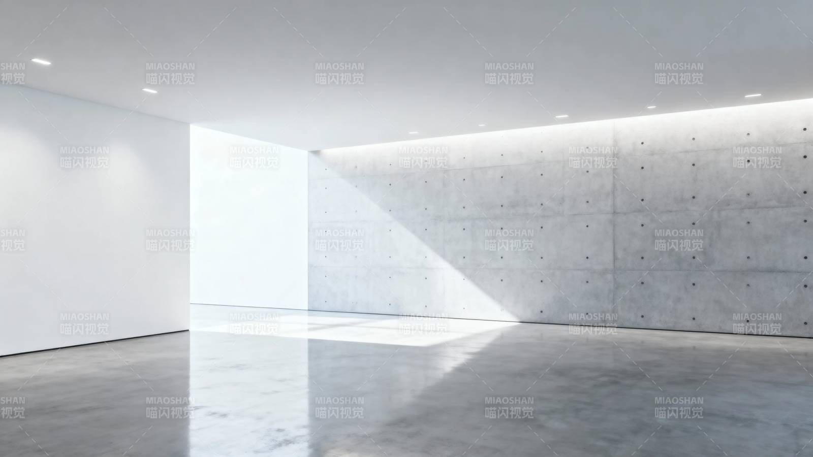 极简混凝土空间光影艺术图片