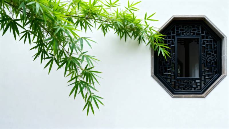 竹影映窗 古韵悠然图片