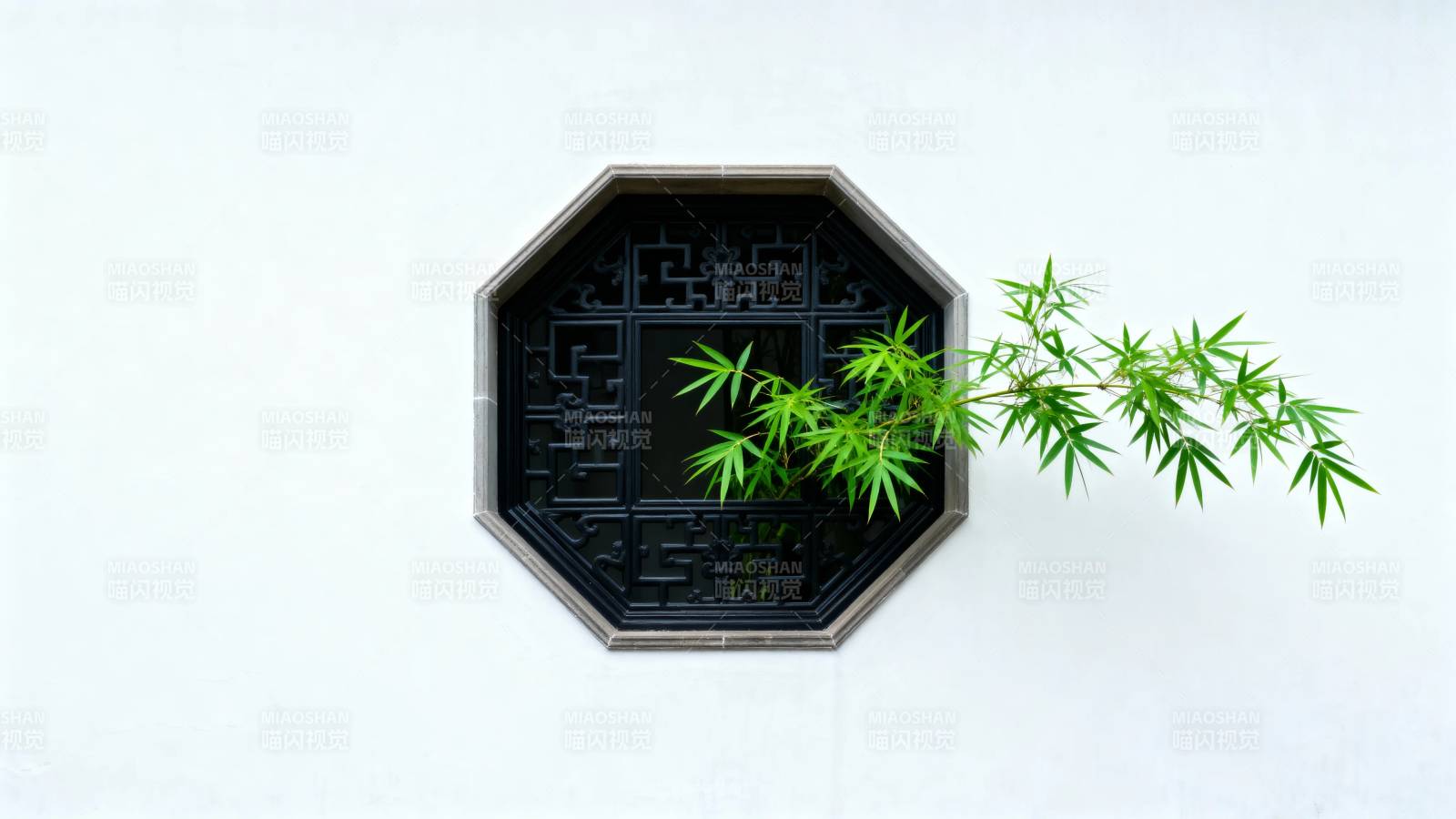 竹影映窗 清雅东方韵图片