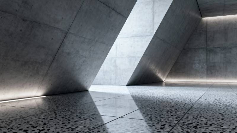 混凝土光影空间图片