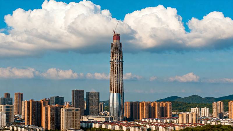 城市天际线 高楼建设中图片