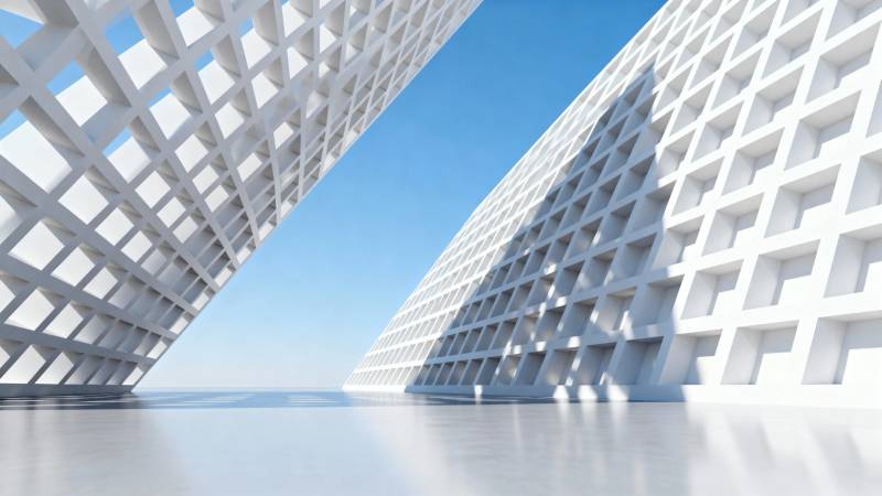 未来几何建筑空间图片