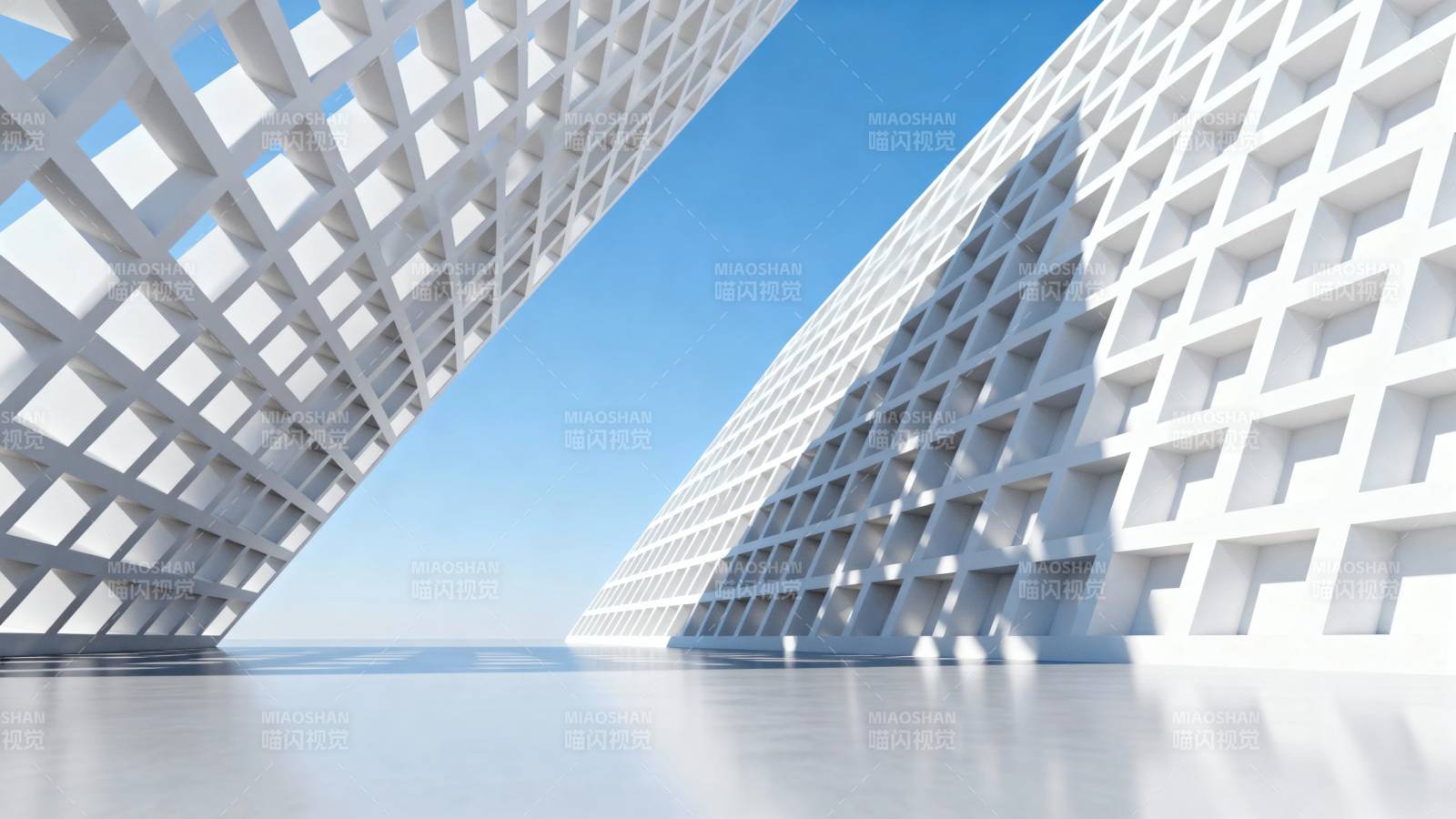 未来几何建筑空间图片
