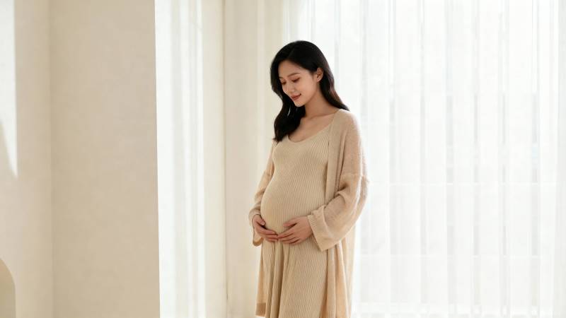 孕妈咪温柔抚腹迎新生图片