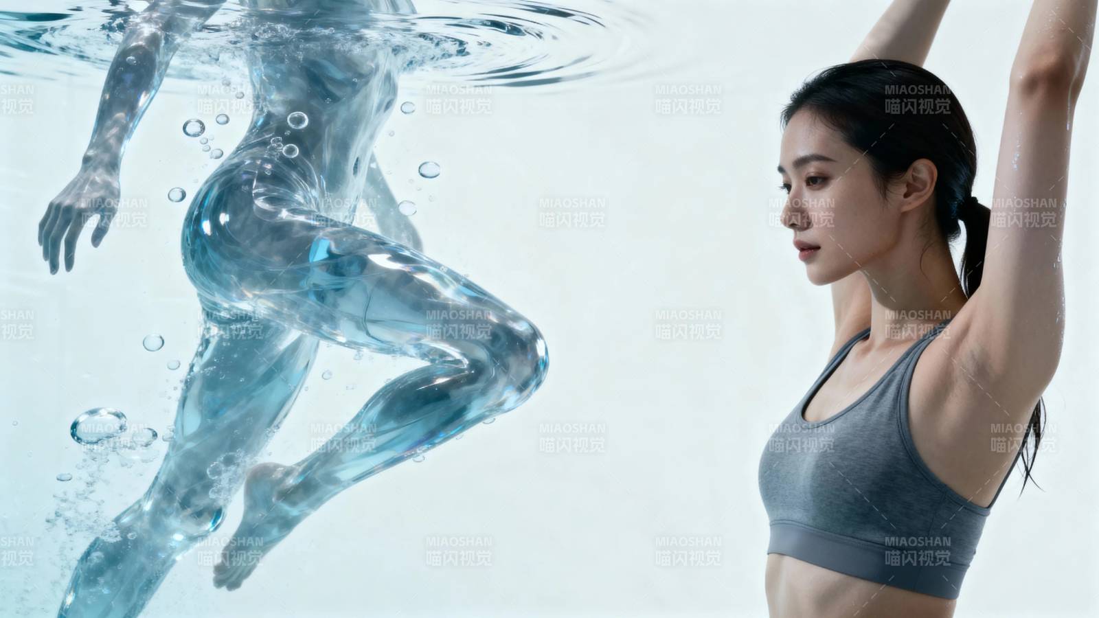 水下瑜伽 柔韧之美图片