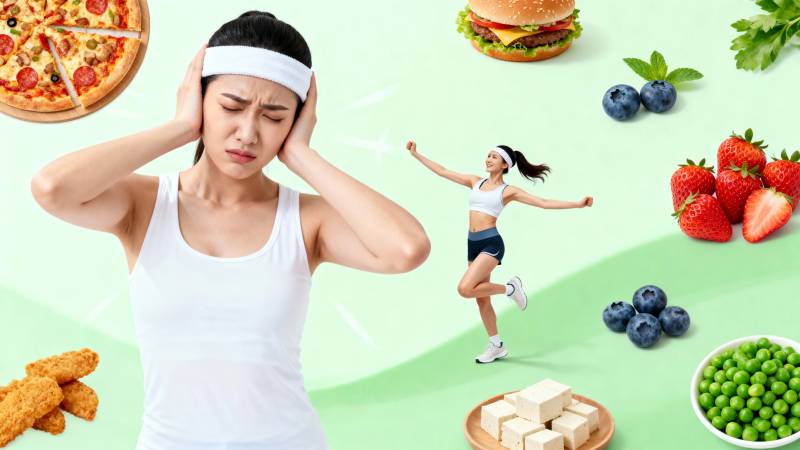 健康饮食与运动选择图片