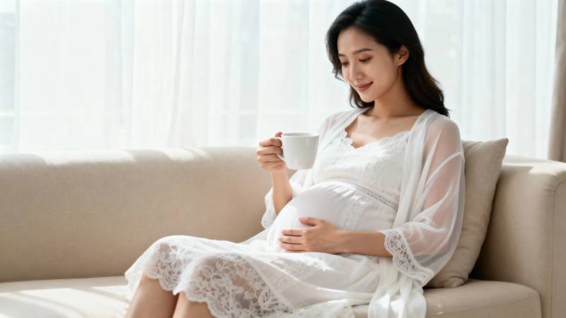 孕妻静享午后茶时光图片