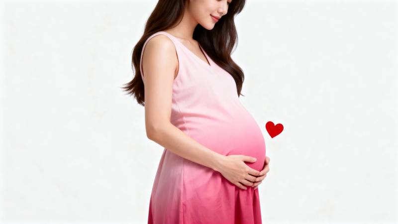 孕妈妈轻抚 belly 爱意满满图片