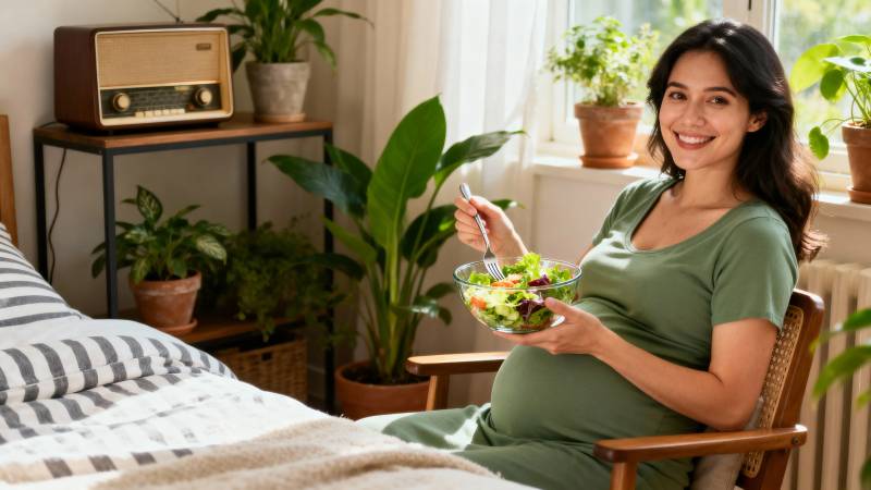 孕妈妈享健康沙拉时光图片