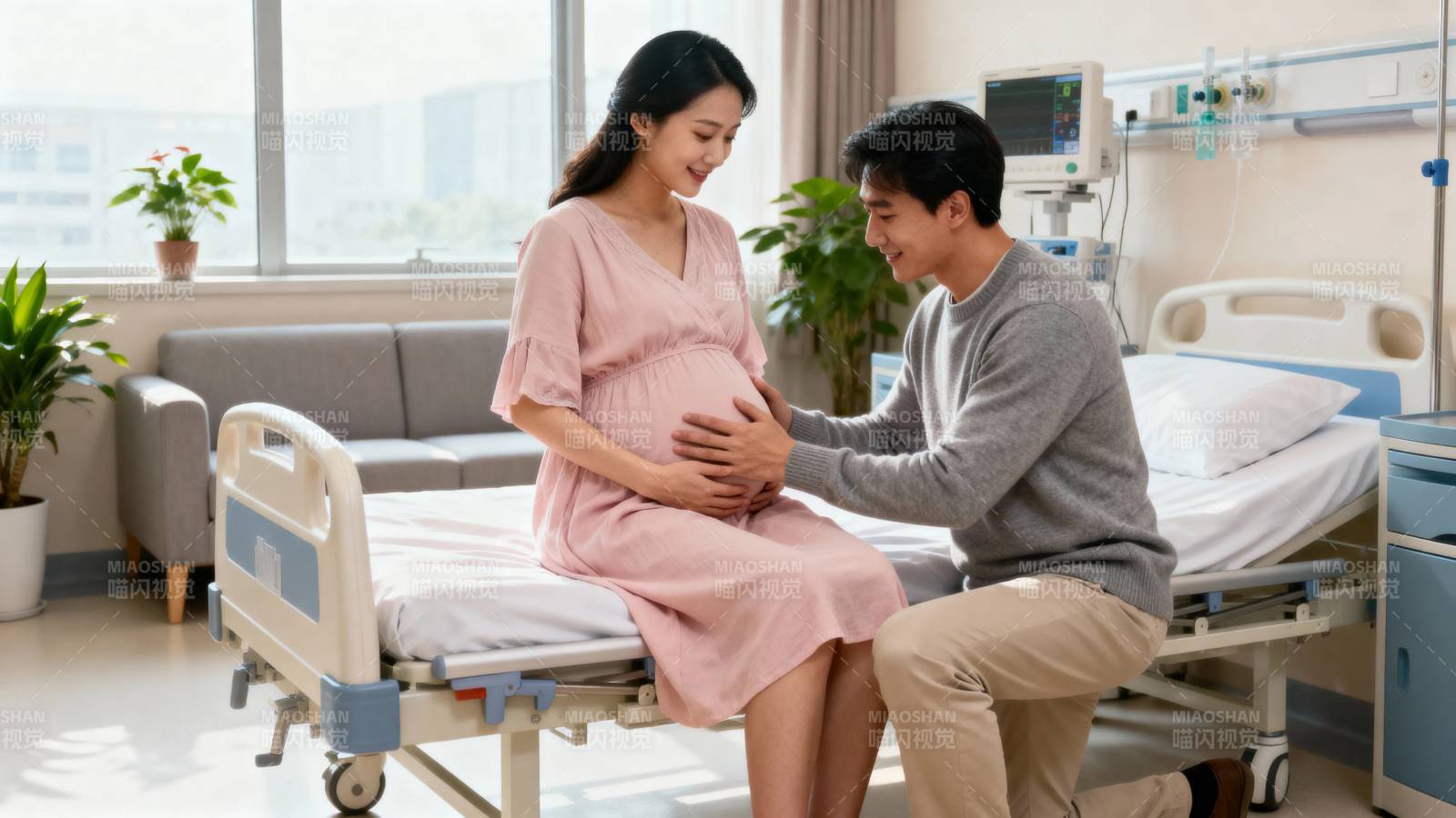 准爸妈医院温馨待产时刻图片