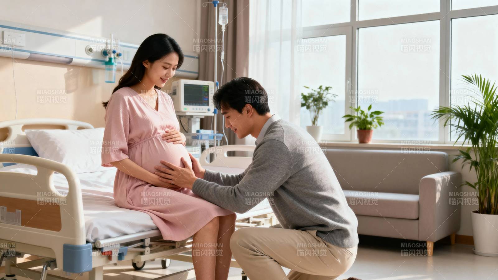 准爸妈医院温馨待产时刻图片