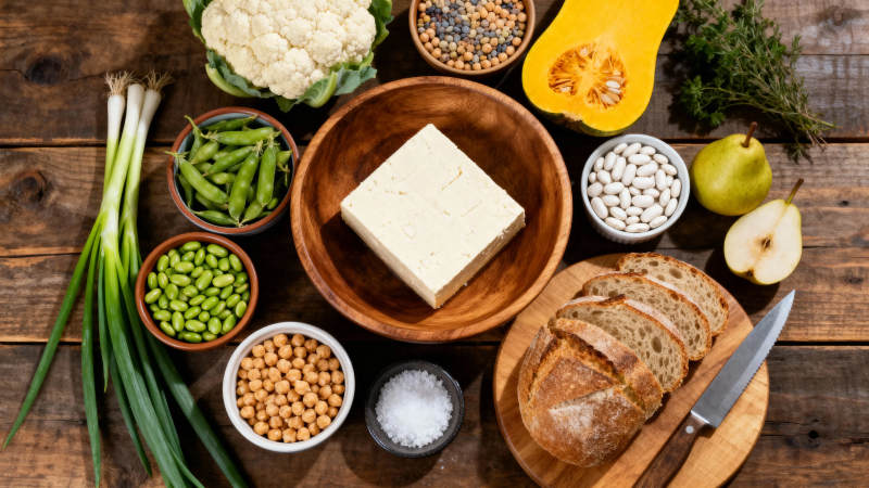 健康素食食材拼盘图片