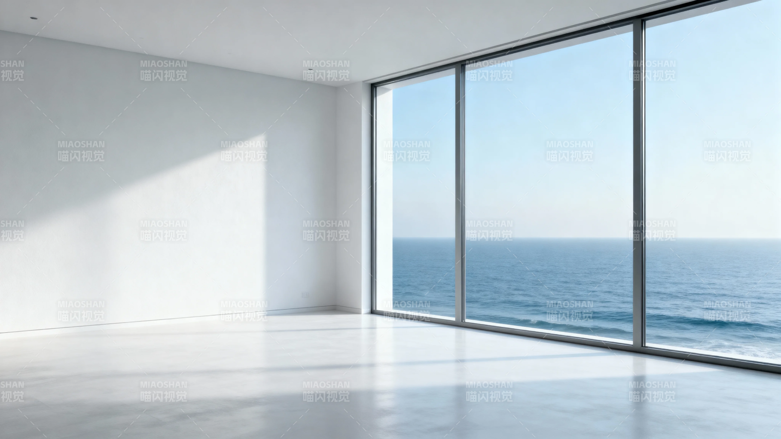 海景落地窗空房图片