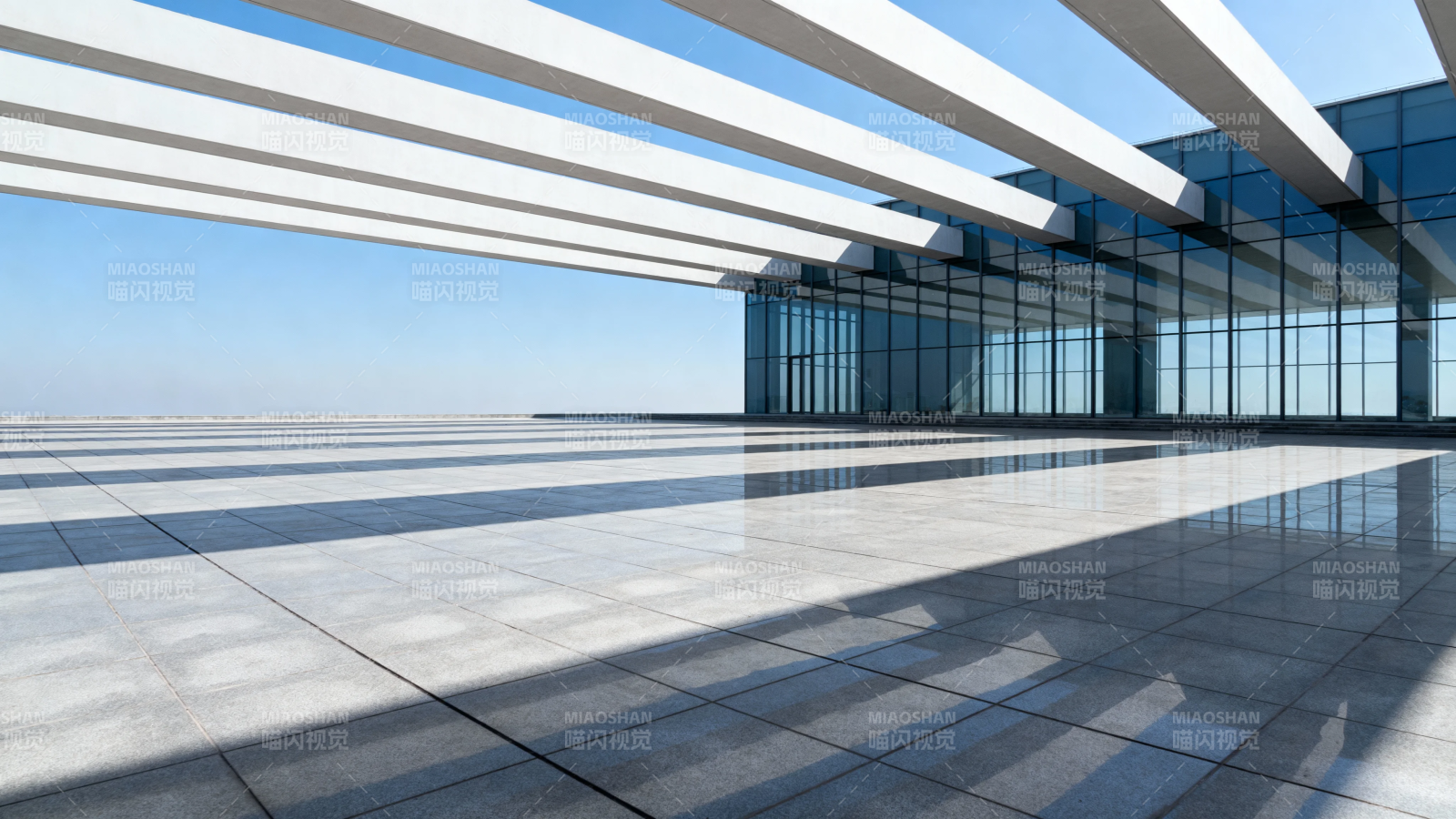 现代建筑光影广场图片