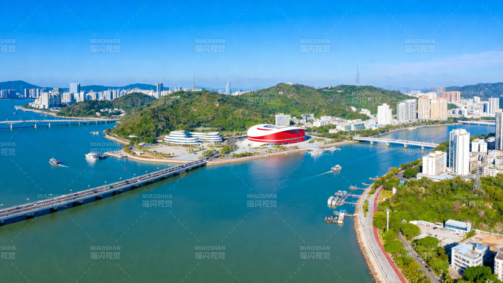 滨海新城航拍全景图图片