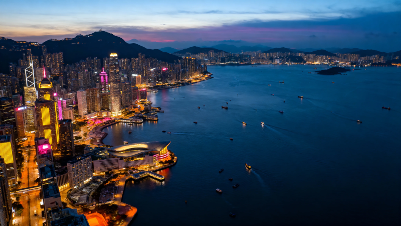 香港夜景 维港灯火辉煌图片
