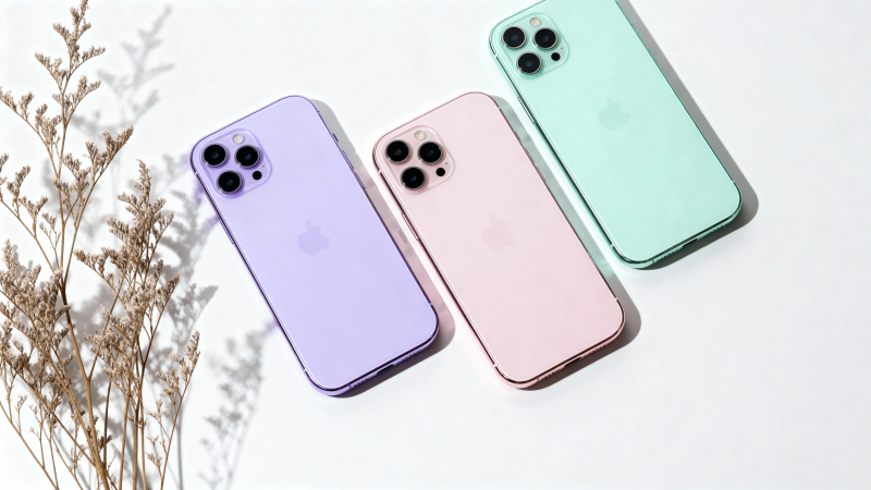 三色iPhone 清新治愈风图片