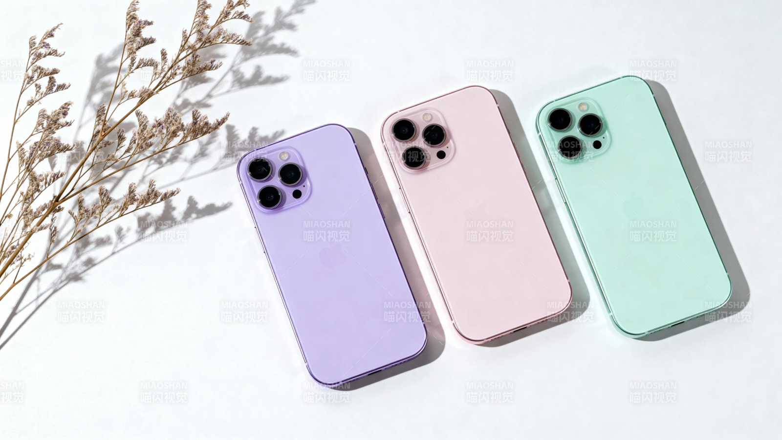 三色iPhone壳 清新简约风图片