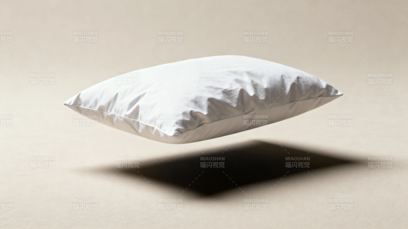 悬浮白枕 光影静谧图片