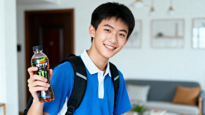 少年持魔爪 笑容迎镜头图片