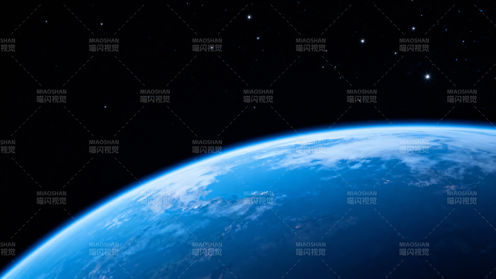 地球弧线与星空图片