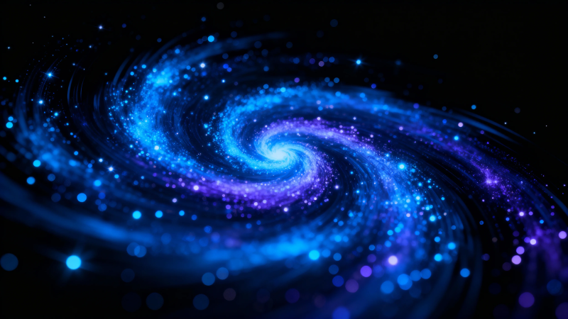 星河漩涡 蓝紫梦幻宇宙图片