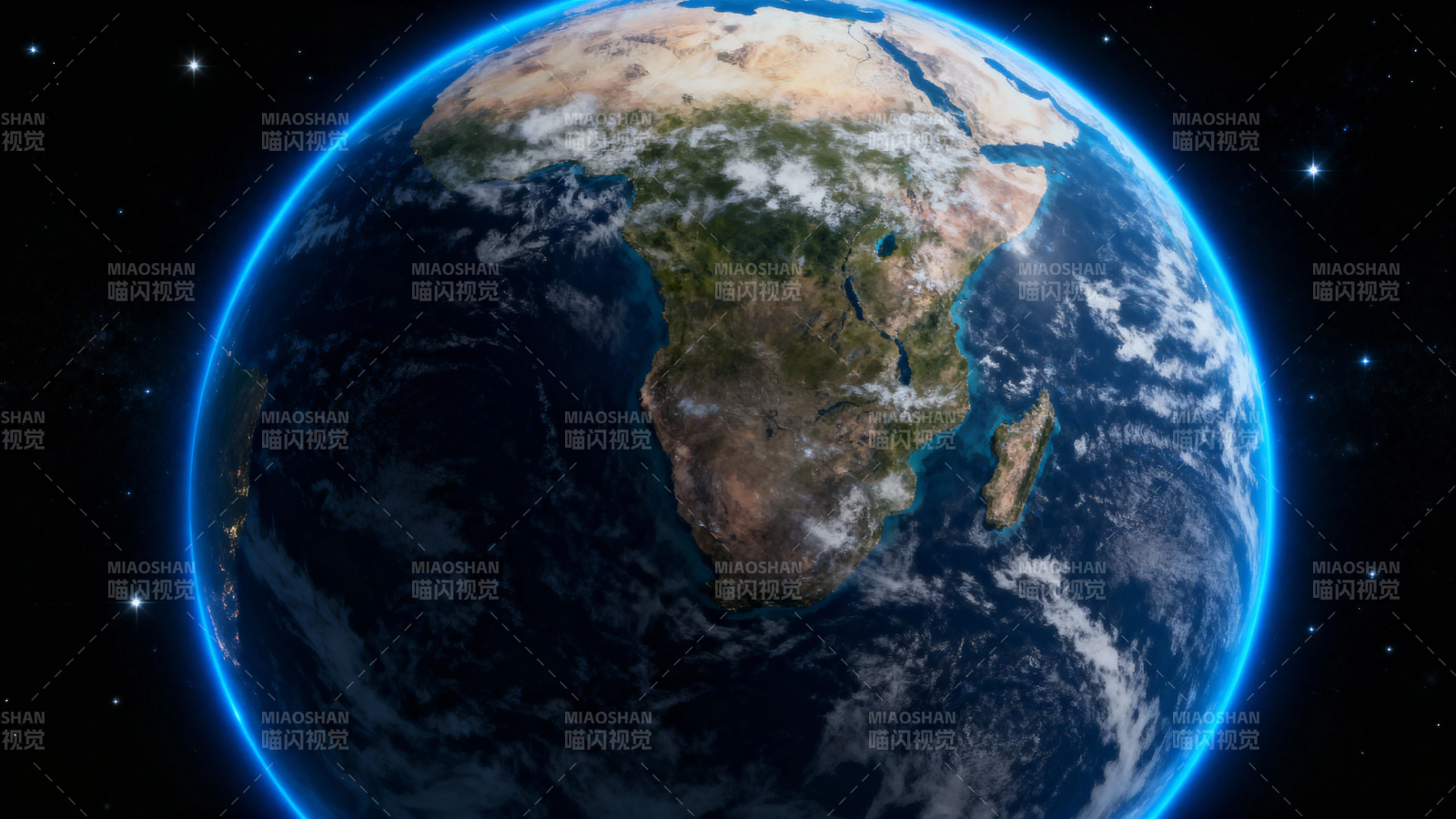 地球非洲视角 星空环绕图片