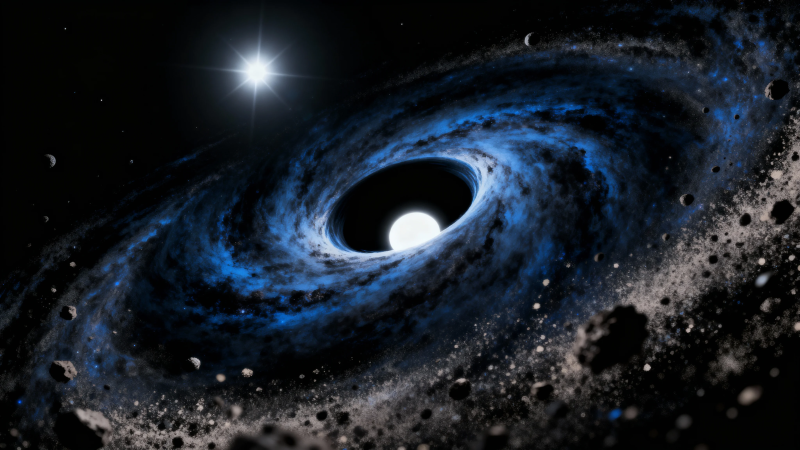 黑洞漩涡吞噬星光图片