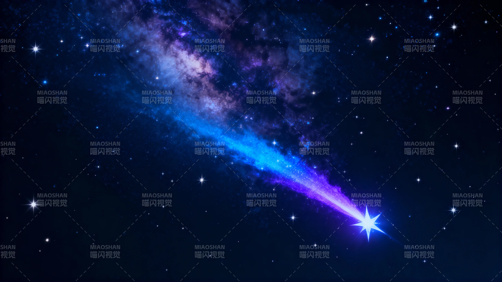 彗星划破星河夜图片
