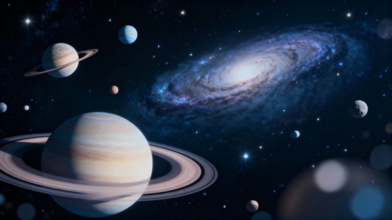 星河璀璨 行星共舞图片