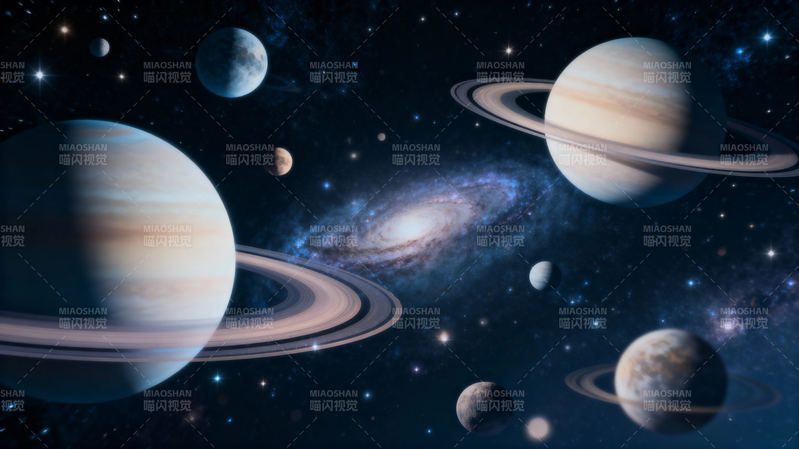 星河璀璨 行星环舞宇宙间图片