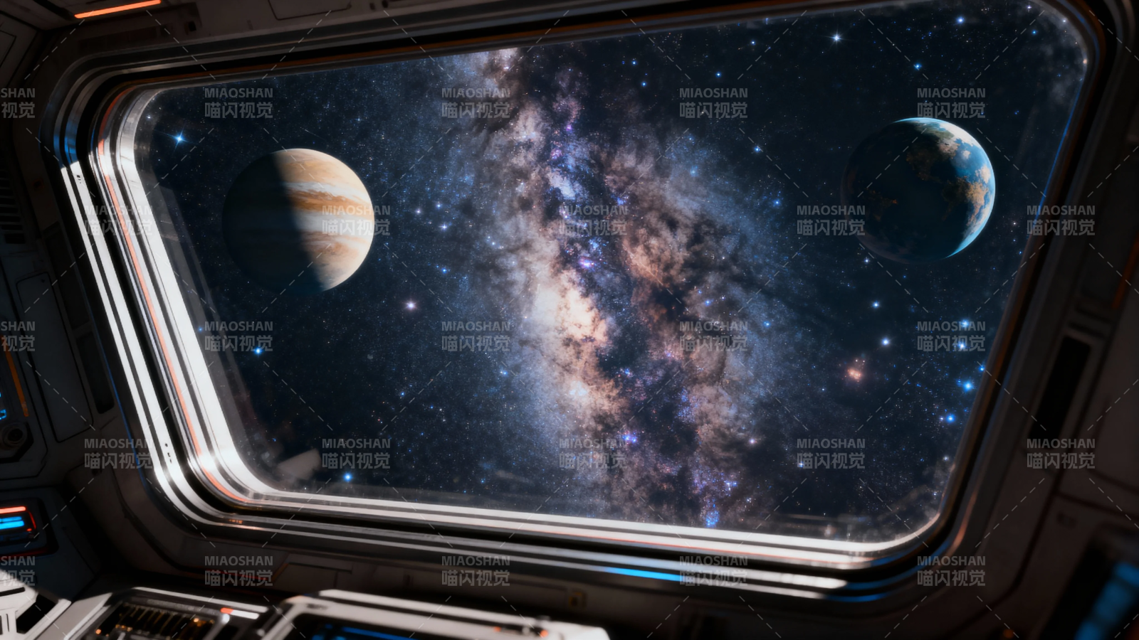 宇宙之窗 星河与双行星图片
