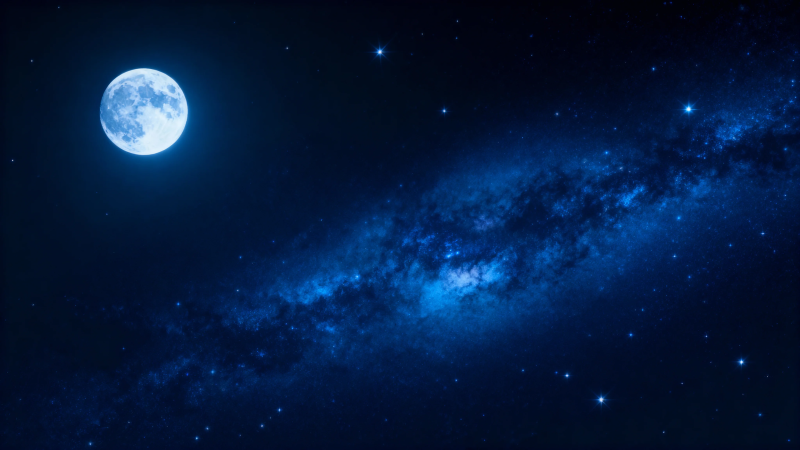 月伴银河 星夜如梦图片