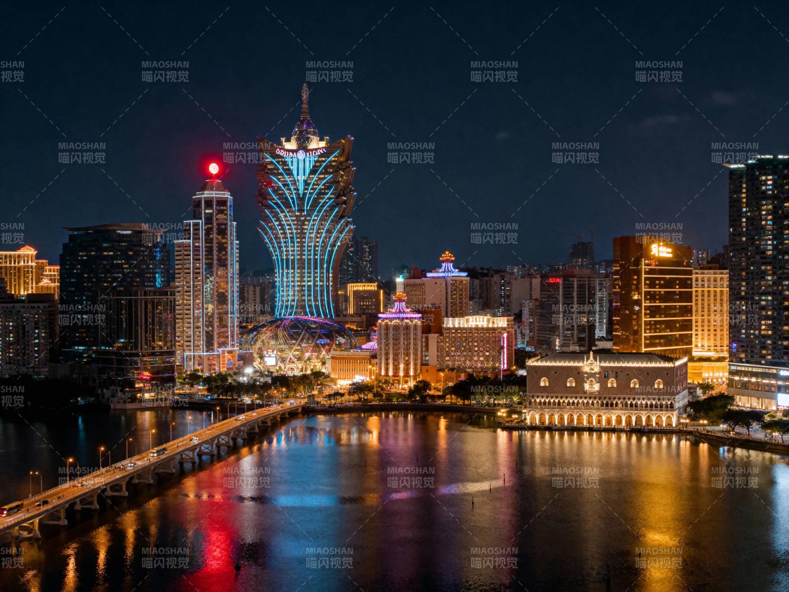 澳门夜景 璀璨赌城之光图片